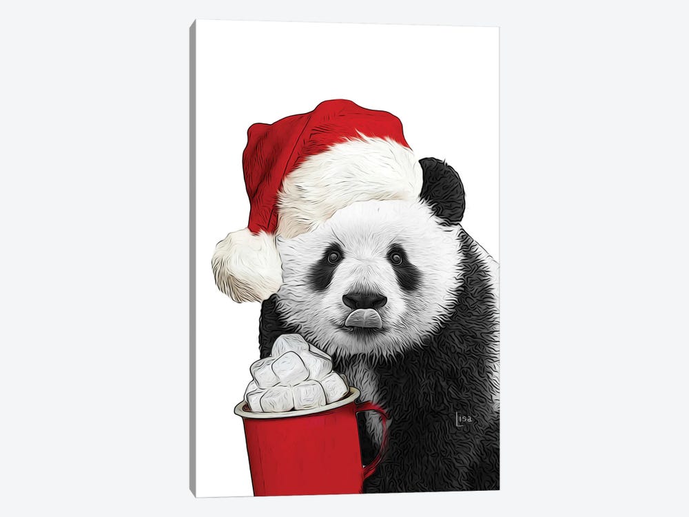 Christmas Panda by Printable Lisa's Pets 1-piece Art Print