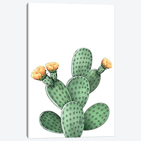 Green Cacti Color Canvas Print #LIP246} by Printable Lisa's Pets Canvas Art Print