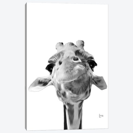 Giraffe Bn Canvas Print #LIP24} by Printable Lisa's Pets Canvas Art Print
