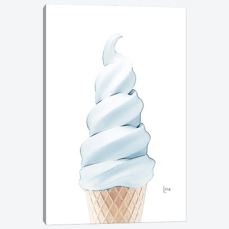 Blue Icecream Canvas Print #LIP255} by Printable Lisa's Pets Canvas Wall Art