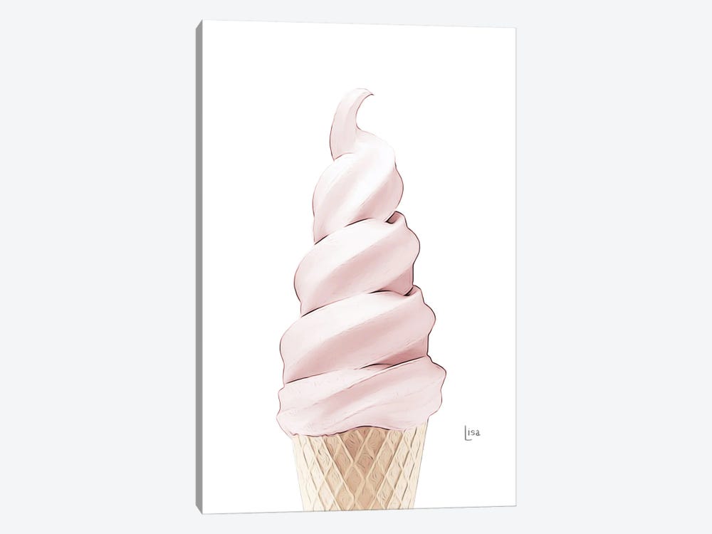 Pink Icecream by Printable Lisa's Pets 1-piece Canvas Art Print