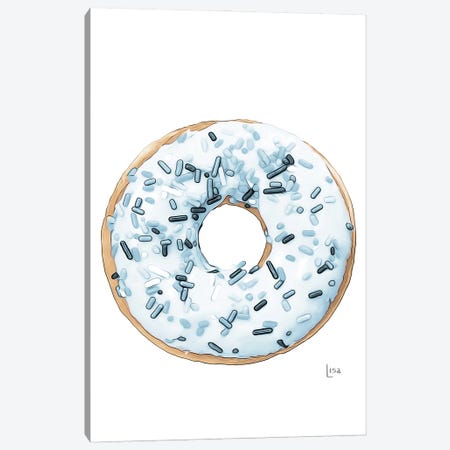 Blue Donut Canvas Print #LIP257} by Printable Lisa's Pets Canvas Wall Art