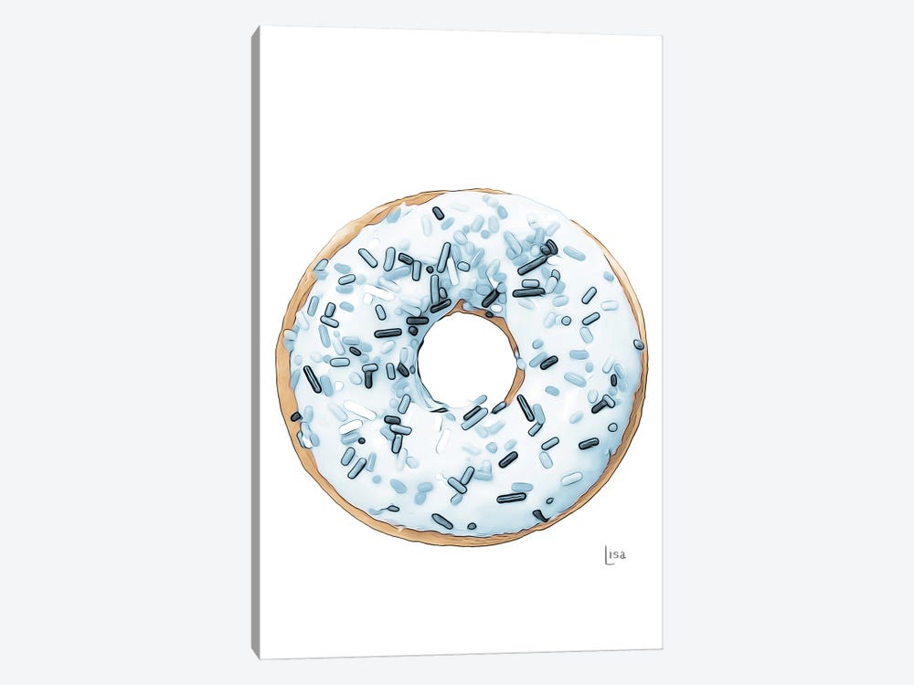 Blue Donut by Printable Lisa's Pets 1-piece Canvas Wall Art