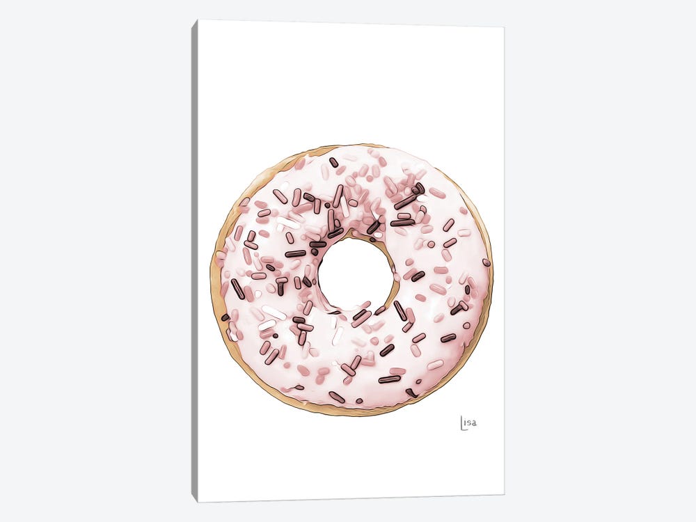 Pink Donut by Printable Lisa's Pets 1-piece Canvas Print