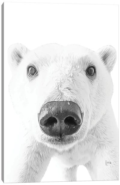 Polar Bear Canvas Art Print - Printable Lisa's Pets
