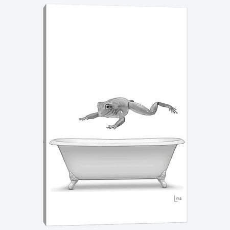 Frog In Bathtub Canvas Print #LIP316} by Printable Lisa's Pets Canvas Art Print