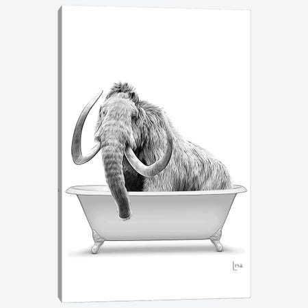 Mammut In Bathtub Canvas Print #LIP320} by Printable Lisa's Pets Art Print
