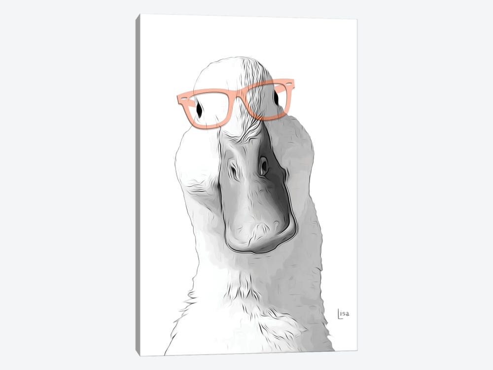 Goose With Glasses by Printable Lisa's Pets 1-piece Canvas Wall Art