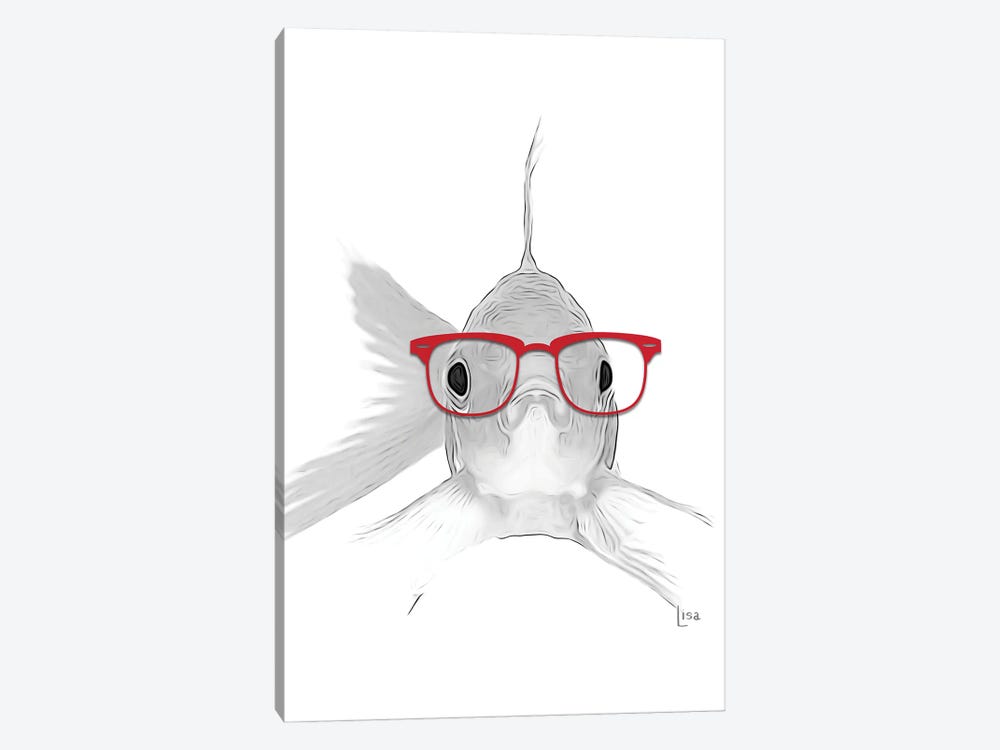 Fish With Red Glasses 1-piece Canvas Art Print
