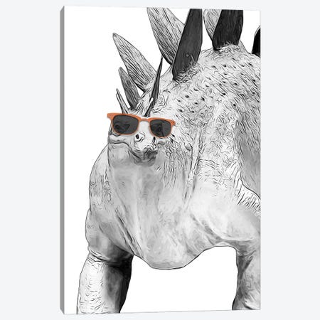 Stegosaurus With Orange Sunglasses Canvas Print #LIP375} by Printable Lisa's Pets Canvas Print