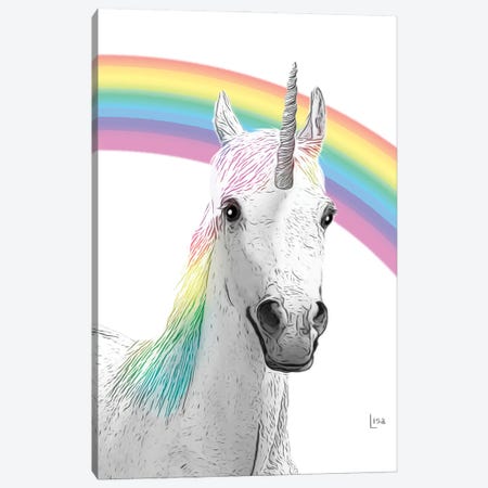 Unicorn Canvas Print #LIP46} by Printable Lisa's Pets Art Print