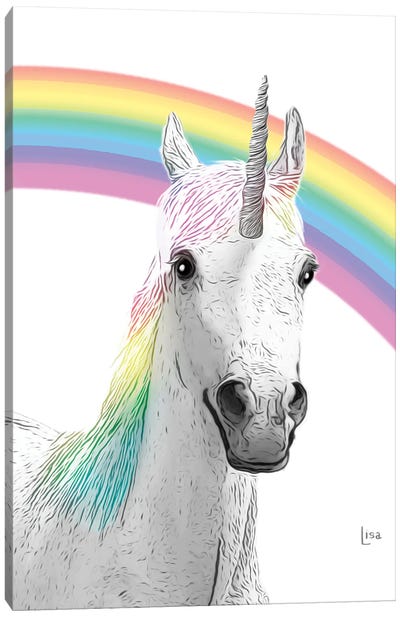 Unicorn Canvas Art Print - Printable Lisa's Pets