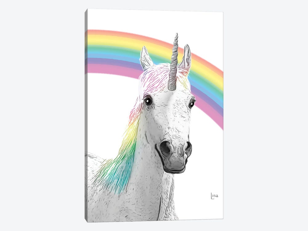 Unicorn by Printable Lisa's Pets 1-piece Canvas Wall Art
