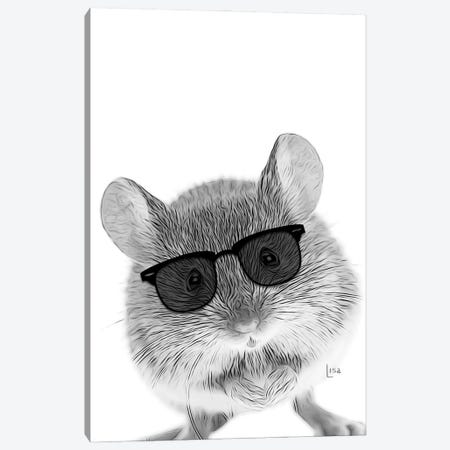 Mouse With Sunglasses Canvas Print #LIP477} by Printable Lisa's Pets Canvas Artwork