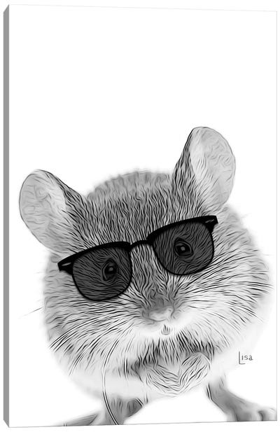 Mouse With Sunglasses Canvas Art Print - Mouse Art