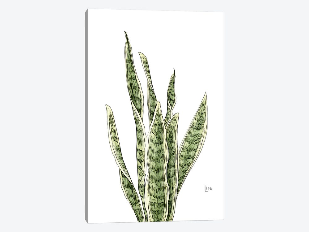 Green Sansevieria by Printable Lisa's Pets 1-piece Canvas Artwork