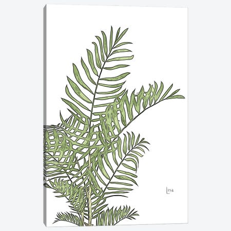 Palm Green Canvas Print #LIP480} by Printable Lisa's Pets Canvas Artwork