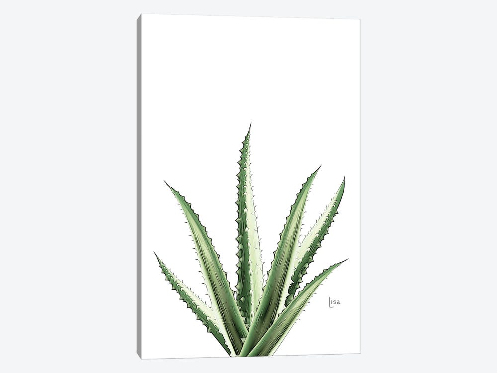 Green Aloe by Printable Lisa's Pets 1-piece Canvas Art