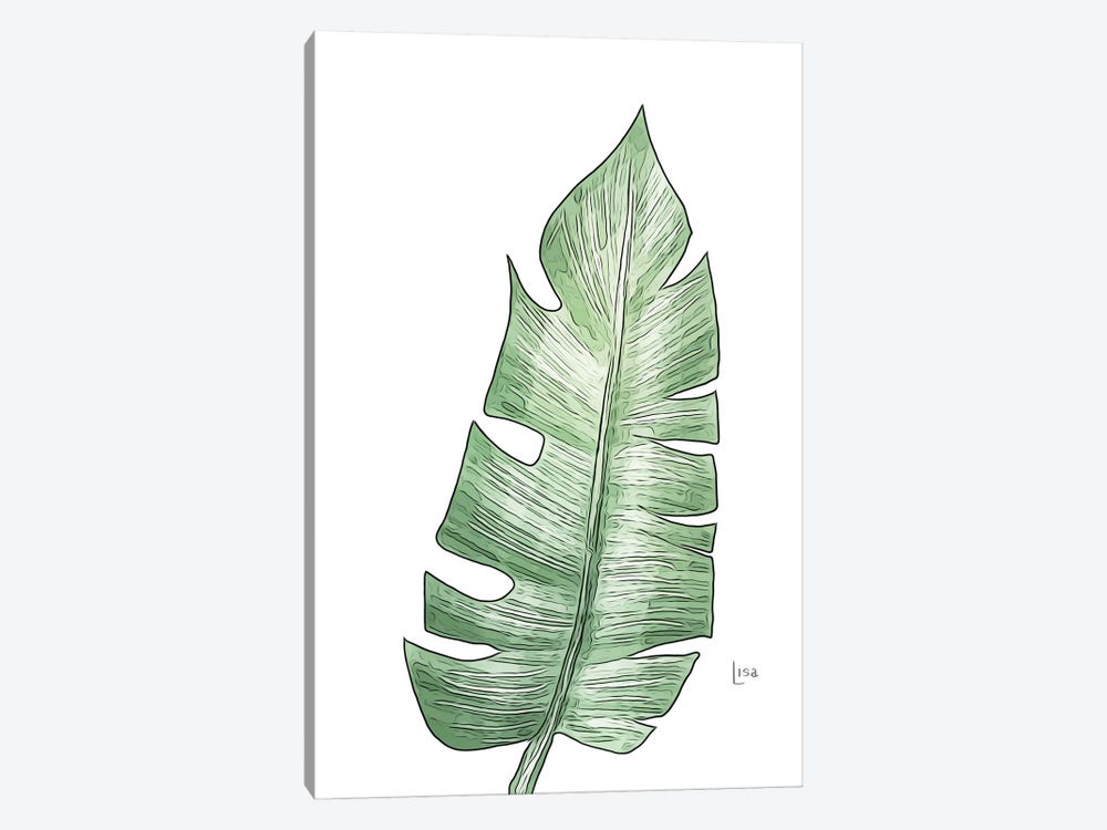 Monstera Leaf by Printable Lisa's Pets 1-piece Canvas Wall Art