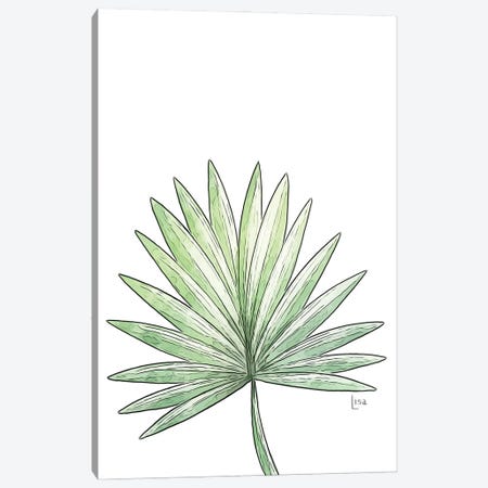 Green Monstera Leaf Canvas Print #LIP487} by Printable Lisa's Pets Art Print