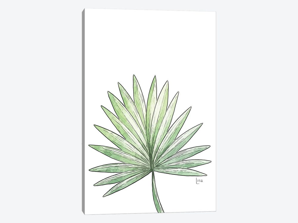 Green Monstera Leaf by Printable Lisa's Pets 1-piece Canvas Art Print