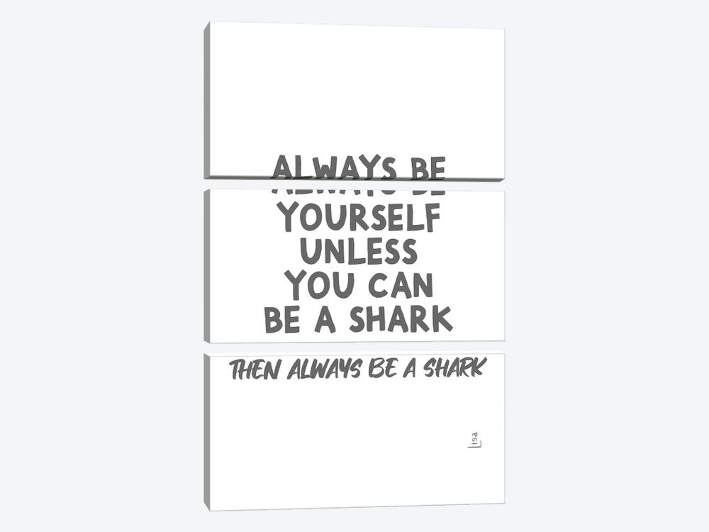 Be A Shark by Printable Lisa's Pets 3-piece Canvas Art Print