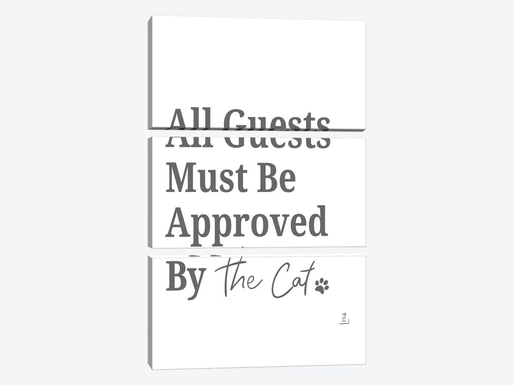 All Guests Must Be Approved By The Cat by Printable Lisa's Pets 3-piece Canvas Artwork