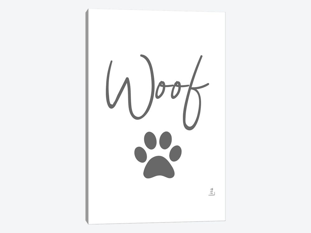 Woof by Printable Lisa's Pets 1-piece Canvas Art