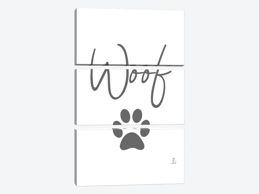 Woof by Printable Lisa's Pets 3-piece Canvas Artwork