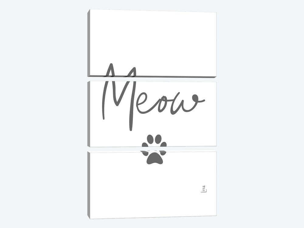 Meow by Printable Lisa's Pets 3-piece Canvas Art
