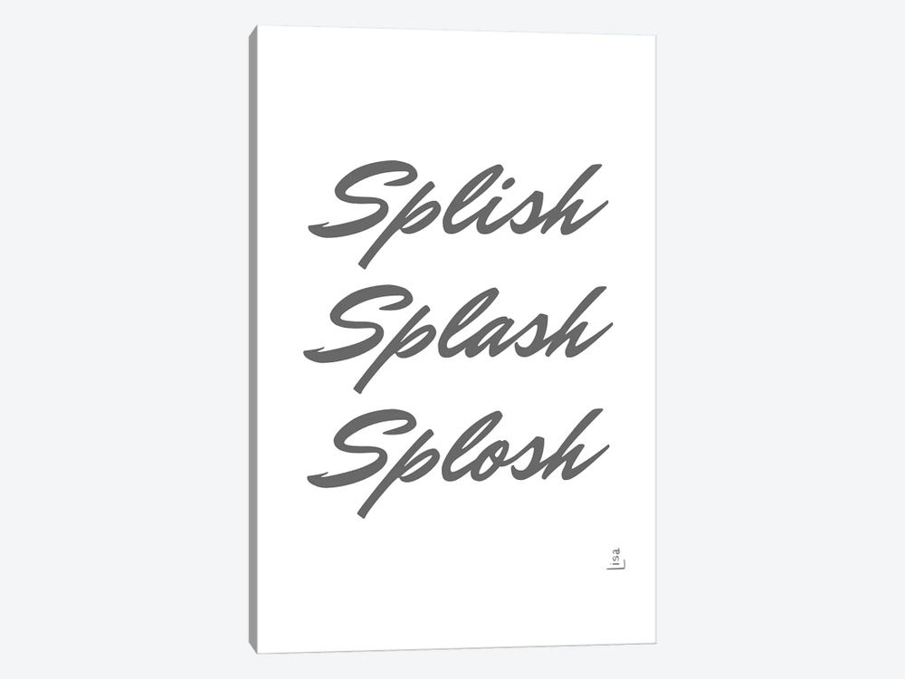 Splish Splash Splosh by Printable Lisa's Pets 1-piece Canvas Art Print