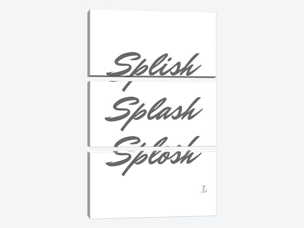 Splish Splash Splosh by Printable Lisa's Pets 3-piece Art Print