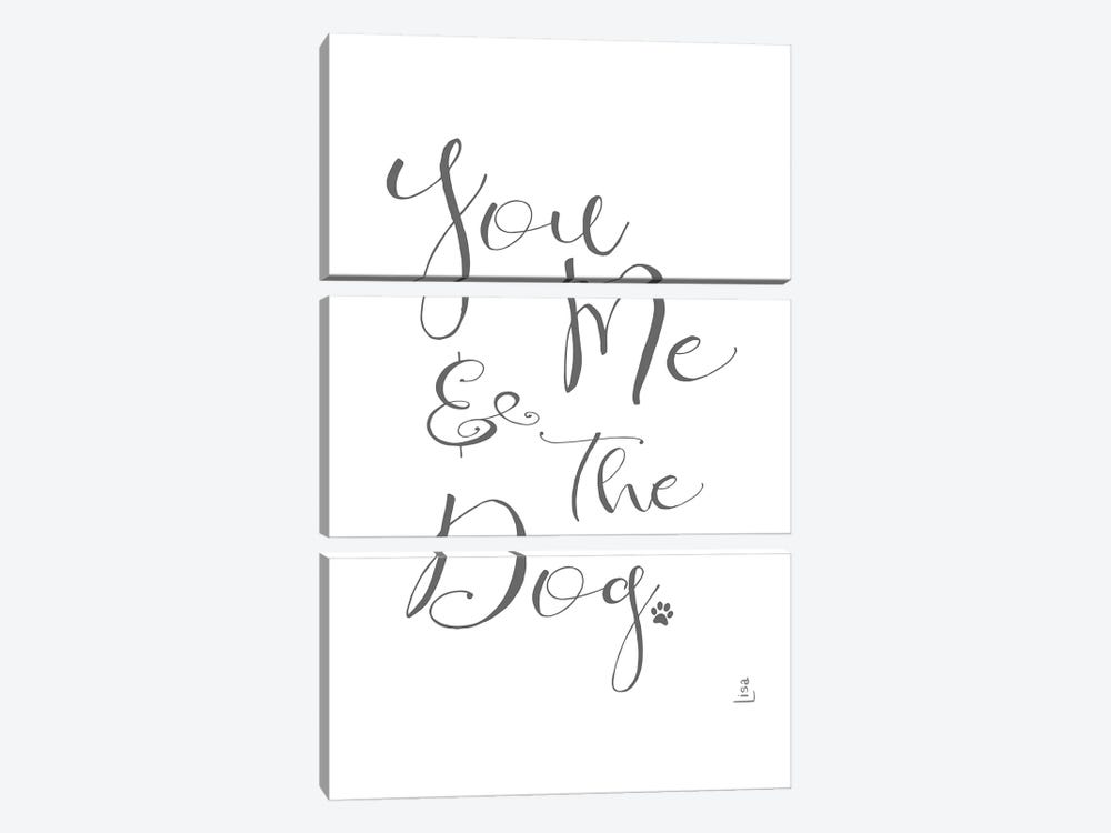 You Me And The Dog by Printable Lisa's Pets 3-piece Canvas Artwork