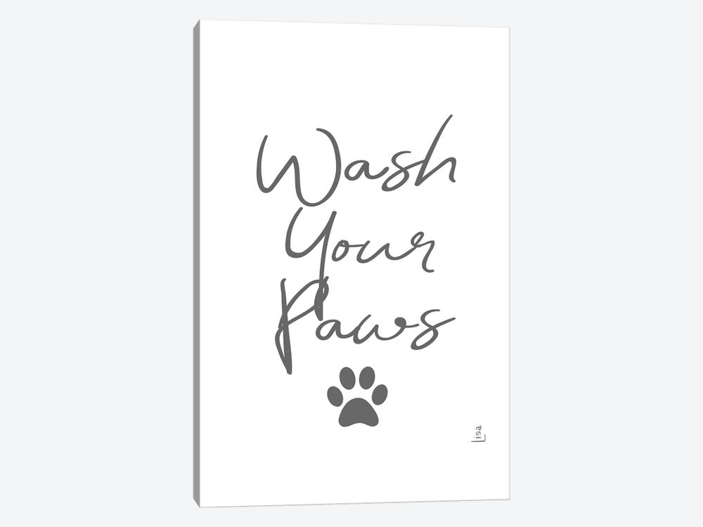 Wash Your Paws by Printable Lisa's Pets 1-piece Canvas Print