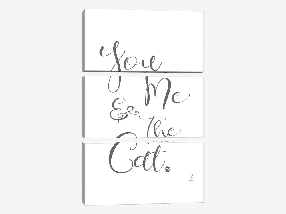 You Me And The Cat by Printable Lisa's Pets 3-piece Canvas Artwork