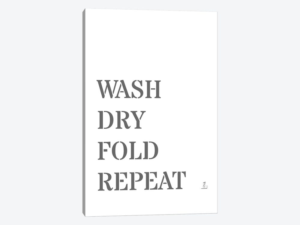 Wash Dry Fold Repeat by Printable Lisa's Pets 1-piece Canvas Art