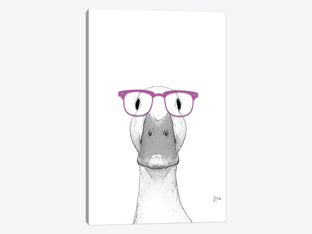 Duck With Glasses by Printable Lisa's Pets 1-piece Canvas Art