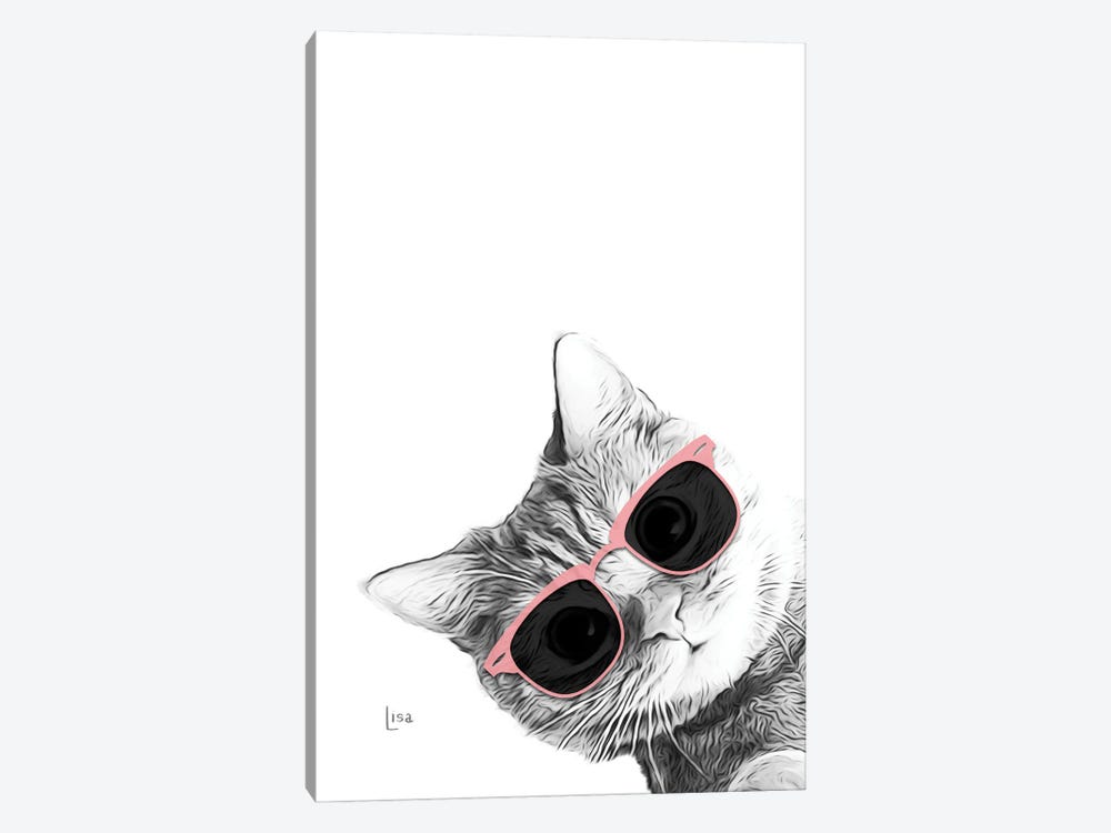 Cat With Sunglasses by Printable Lisa's Pets 1-piece Canvas Artwork