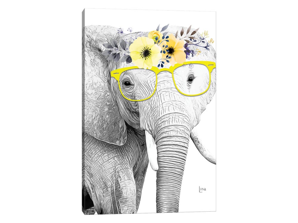 Elephant Eyeglasses Holder, elephant art