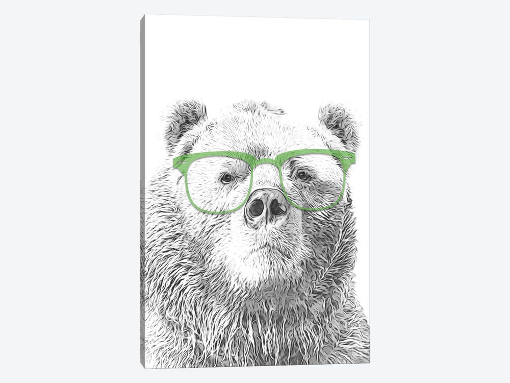 Bear With Glasses by Printable Lisa's Pets 1-piece Canvas Print