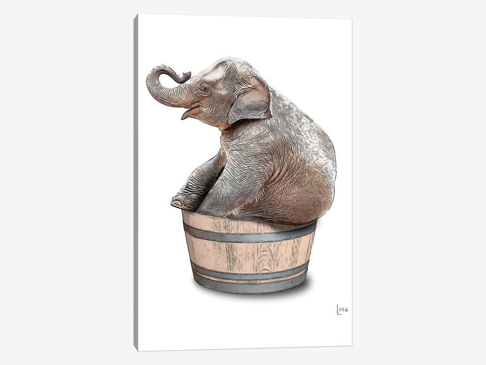 Elephant Color by Printable Lisa's Pets 1-piece Art Print