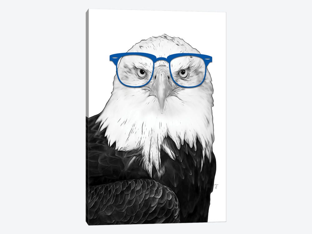 Eagle With Blue Glasses by Printable Lisa's Pets 1-piece Art Print