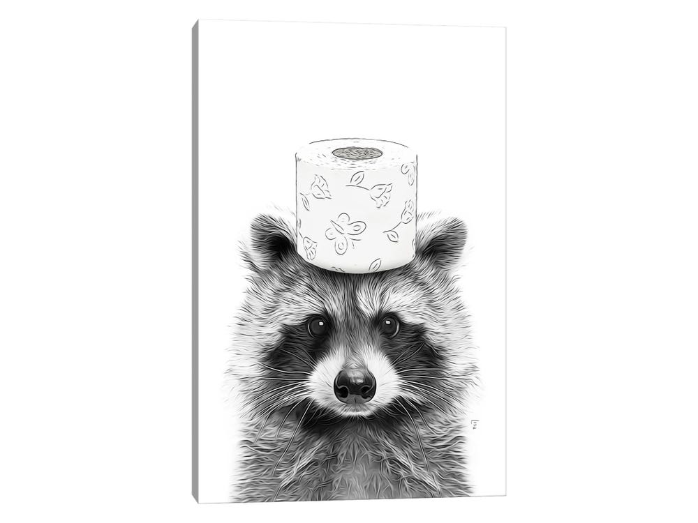 Eco Hipster Black and White Art Print