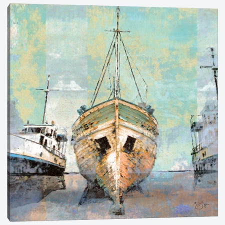 Boat Yard Canvas Print #LIR12} by Lisa Robinson Canvas Art Print