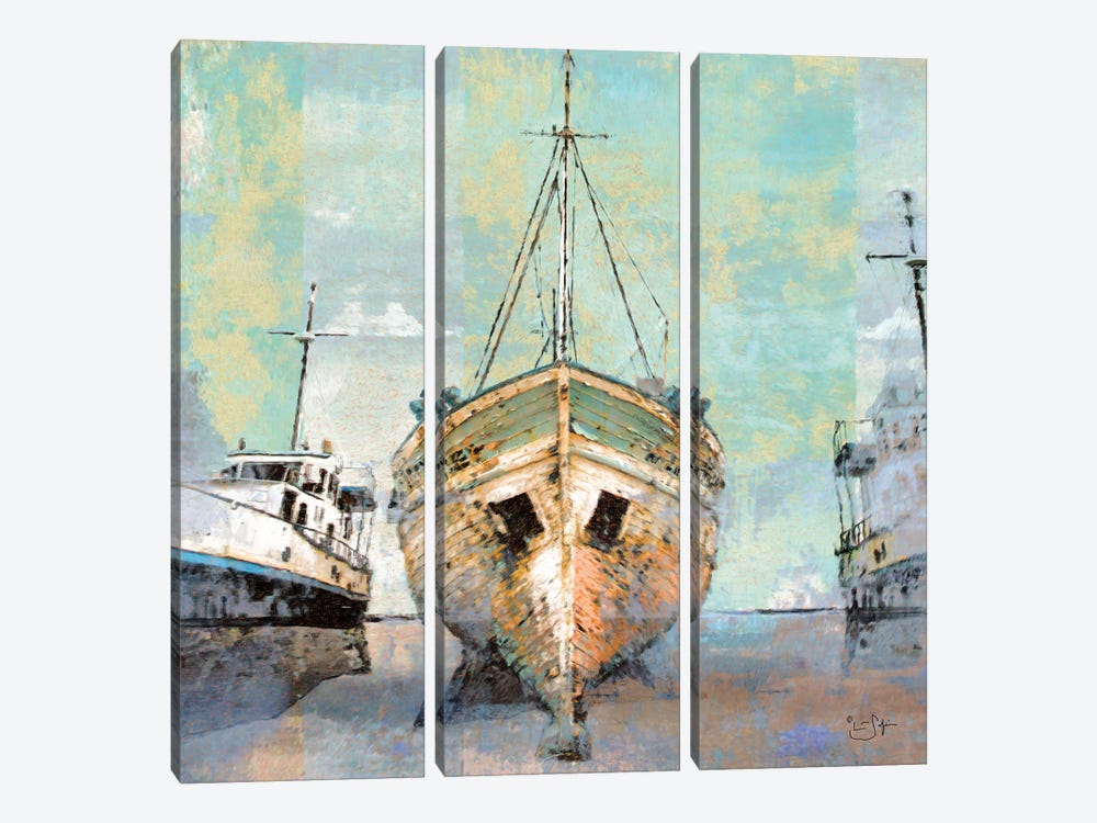 Boat Yard by Lisa Robinson 3-piece Canvas Wall Art