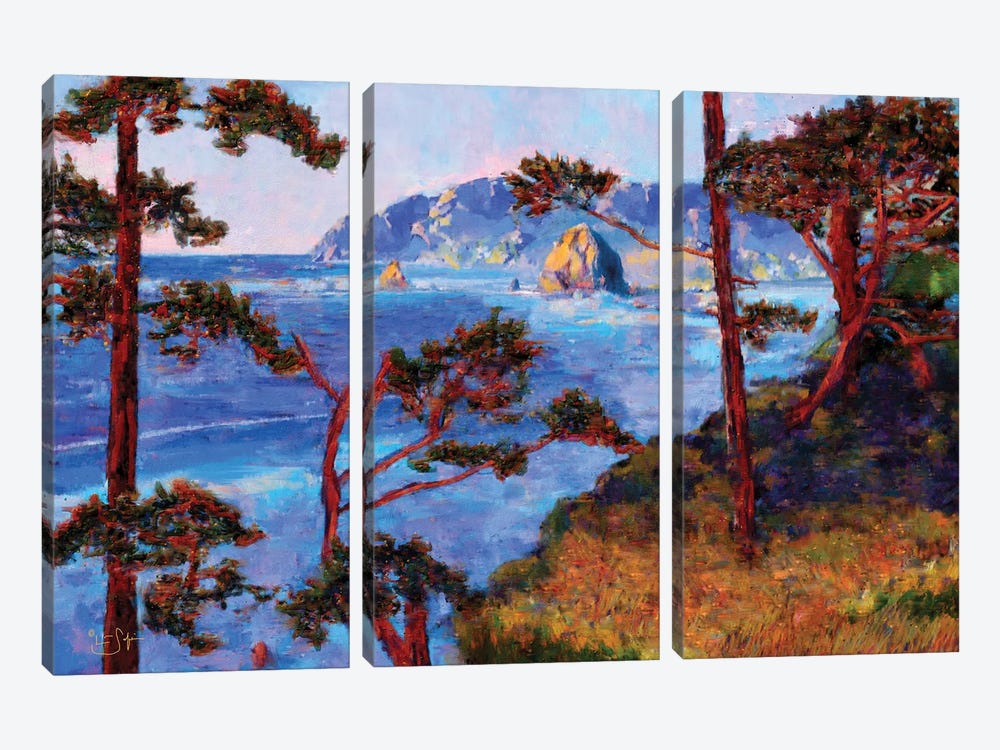 Haystack Through the Trees by Lisa Robinson 3-piece Canvas Art