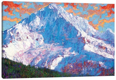 Hood Peak Canvas Art Print - Volcano Art
