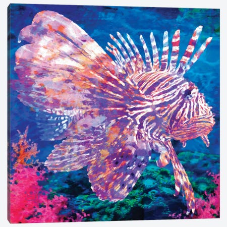 Lion Fish Canvas Print #LIR37} by Lisa Robinson Canvas Wall Art