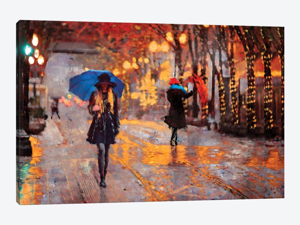 Rain Walk by Lisa Robinson 1-piece Canvas Art