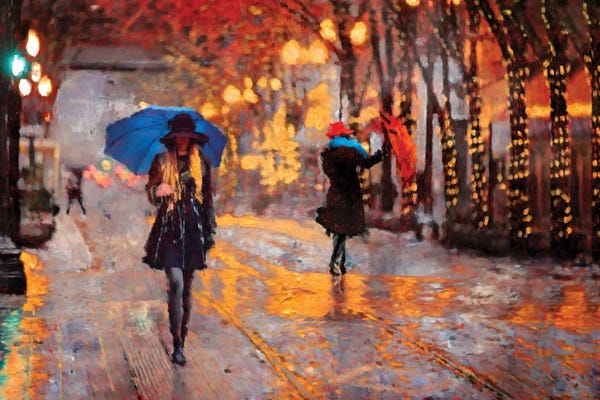 Umbrellas: Rain Walk by Lisa Robinson